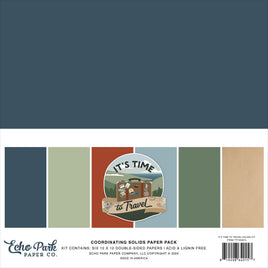 It's Time To Travel - Echo Park Solids Kit 12"X12"