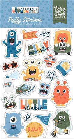 My Favorite Monster - Echo Park Puffy Stickers