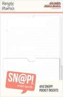 4"X6" Simple Stories SN@P! Pocket Inserts