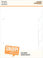 6"X8" Simple Stories SN@P! Divider Inserts