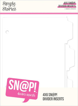 4"X6" Simple Stories SN@P! Divider Inserts