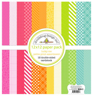 Lucky Me - Doodlebug Petite Prints Double-Sided Cardstock 12