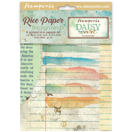 Daisy Art - Stamperia Rice Paper Backgrounds A6 8/Pkg
