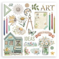 Daisy Art - Stamperia Assortment Rub-On Kit 6/Pkg