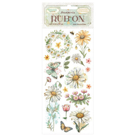 Daisy Art Daisy And Butterfly - Stamperia Rub-On 4"X8.5"