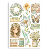 Daisy Art - Stamperia A5 Washi Pad 8/Pkg