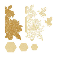 Bee and Flower Accents - Elizabeth Craft Metal Die