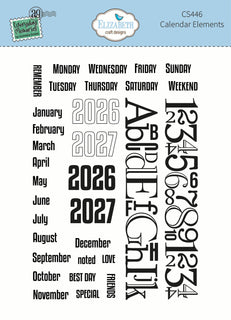 Calendar Elements - Elizabeth Craft Clear Stamps