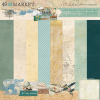 Travel Diaries - 49 and Market Solids Collection Pack 12"X12"