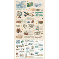 Travel Diaries - 49 and Market Blendable Rub-On Transfer Set 6"X12"