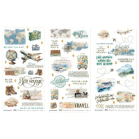 Travel Diaries - 49 and Market Blendable Rub-On Transfer Set 6"X12"