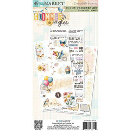 Glimmer and Glee - 49 and Market Blendable Rub-On Transfer Set 6"X12"