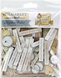 Faded Memory Lane - 49 and Market Chipboard Set