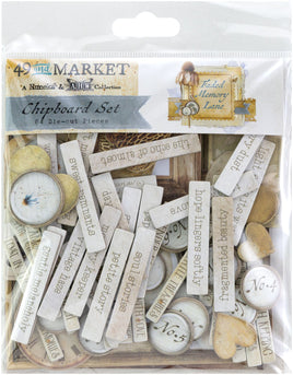 Faded Memory Lane - 49 and Market Chipboard Set