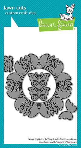 Magic Iris Butterfly Wreath Add-On - Lawn Cuts Custom Craft Die