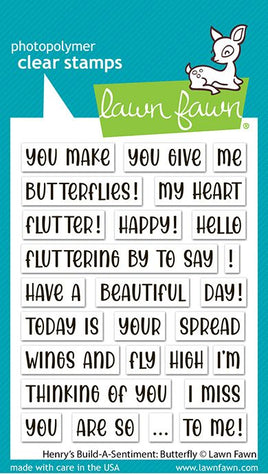 Henry's Build-A-Sentiment: Butterfly - Lawn Fawn Clear Stamps