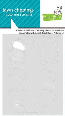 A Mole Lot of Flowers - Lawn Clippings Coloring Stencils