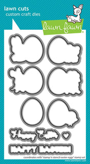 Stamp 'n Stencil Easter Eggs - Lawn Cuts Custom Craft Die