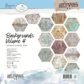 Backgrounds Volume 4 - Elizabeth Crafts Double-Sided Cardstock Pack 12"X12"