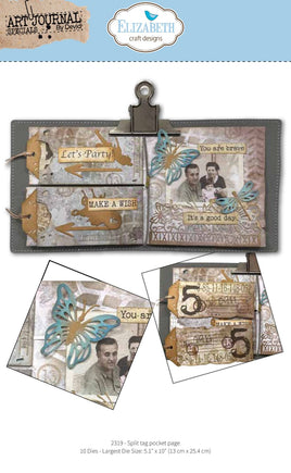 Split Tag Pocket Page - Elizabeth Craft Metal Die