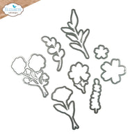 Flower Scribbles - Elizabeth Craft Stamp And Die Set