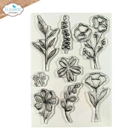 Flower Scribbles - Elizabeth Craft Stamp And Die Set