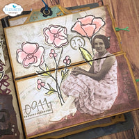 Flower Scribbles - Elizabeth Craft Stamp And Die Set