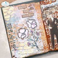 Flower Scribbles - Elizabeth Craft Stamp And Die Set