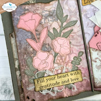 Flower Scribbles - Elizabeth Craft Stamp And Die Set