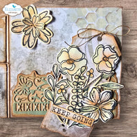 Flower Scribbles - Elizabeth Craft Stamp And Die Set