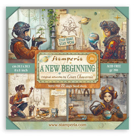 A New Beginning - Stamperia Single-Sided Paper Pad 8"X8" 22/Pkg