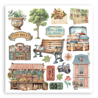 Art of Travelling - Stamperia Assortment Rub-Ons 6"X6" 6/Pkg