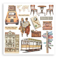 Art of Travelling - Stamperia Assortment Rub-Ons 6"X6" 6/Pkg