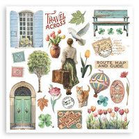 Art of Travelling - Stamperia Assortment Rub-Ons 6"X6" 6/Pkg