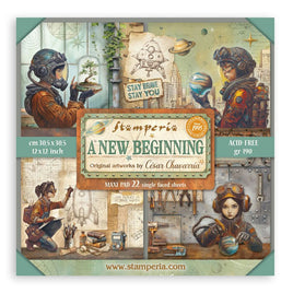 A New Beginning - Stamperia Single-Sided Paper Pad 12"x12" 22/Pkg