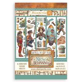 A New Beginning - Stamperia A5 Washi Pad 8/Pkg