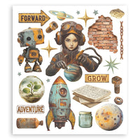 A New Beginning -  Stamperia Assortment Rub-On 8"X9" - 6/Pkg