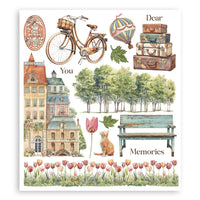 Art of Travelling - Stamperia Assortment Rub-On 8"X9" - 6/Pkg