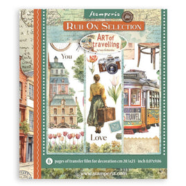 Art of Travelling - Stamperia Assortment Rub-On 8"X9" - 6/Pkg