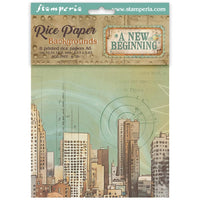 A New Beginning - Stamperia Rice Paper Backgrounds A6 8/Pkg