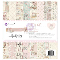 Buttons & Keepsakes - Prima Double-Sided Paper Pad 12"X12" 16/Pkg