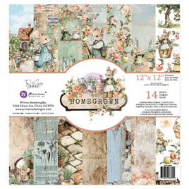 Homegrown - Prima Double-Sided Paper Pad 12"X12" 14/Pkg