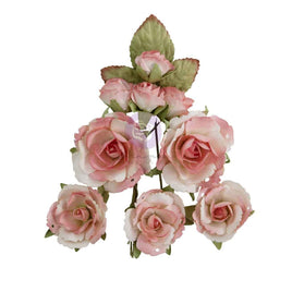 Garden Rose Blush - Prima Paper Flowers 10/Pkg