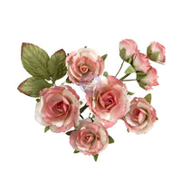 Garden Rose Blush - Prima Paper Flowers 10/Pkg