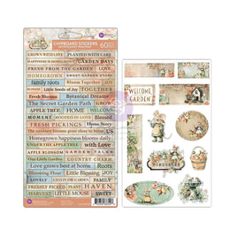 Homegrown - Prima Chipboard Stickers 60/pkg