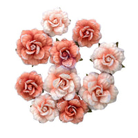 Blush Harvest - Prima Paper Flowers 10/Pkg