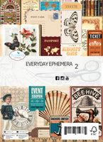 Everyday Ephemera 2 - Elizabeth Crafts Cardstock Pack 5.8"X8.3"
