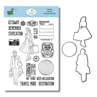 Let's Go! - Elizabeth Crafts Stamp And Die Set