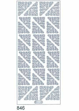 Deco Stickers - Fancy corners - SILVER