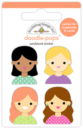 BFF's - Doodlebug Color Me Crafty Doodle-Pops 3D Stickers